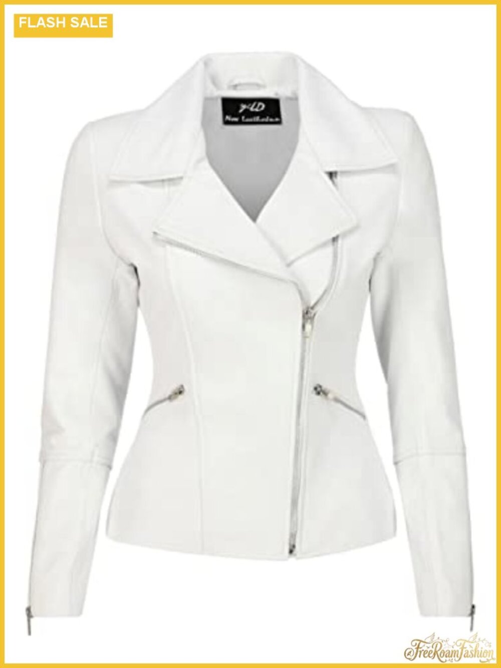 Lambskin Leather Moto Biker Jacket Asymmetrical Zip Women's